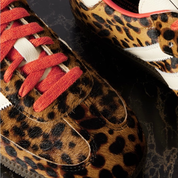 Adidas Samba OG Leopard Print Pony Hair Sneakers Size 8 - Picture 2 of 8